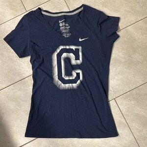 Cleveland Indians Nike Women's Navy Blue V-Neck Top size Large